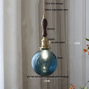 Modern lime & teal bubble glass ball pendant light – living room