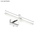 Modern linear acrylic nickel finish wall sconce – bathroom light