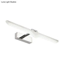 Modern linear acrylic nickel finish wall sconce – bathroom light