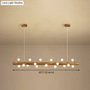 Modern linear brown wood island pendant – kitchen dining room light