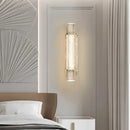 Modern luxe gold crystal glass wall lamp bedroom sconce set