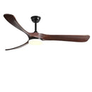 Modern luxury black and dark brown wooden ceiling fan living room