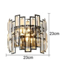 Modern luxury black crystal led wall lamp for living room