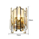 Modern luxury black crystal led wall lamp for living room