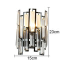 Modern luxury black crystal led wall lamp for living room