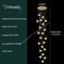 Modern luxury butterfly gold decorbites crystal chandelier living room