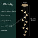 Modern luxury butterfly gold decorbites crystal chandelier living room