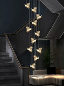 Modern luxury butterfly gold decorbites crystal chandelier living room
