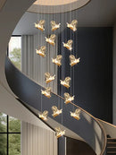 Modern luxury butterfly gold decorbites crystal chandelier living room