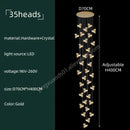 Modern luxury butterfly gold decorbites crystal chandelier living room