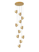 Modern luxury butterfly gold decorbites crystal chandelier living room