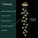 Modern luxury butterfly gold decorbites crystal chandelier living room