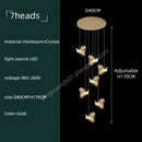 Modern luxury butterfly gold decorbites crystal chandelier living room