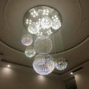 Modern luxury crystal ball led chandelier living room pendant light