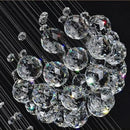 Modern luxury crystal ball led chandelier living room pendant light