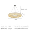 Modern luxury crystal circle chandelier living room pendant light