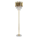 Modern luxury crystal gold floor lamp for living room