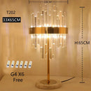 Modern luxury crystal gold floor lamp for living room