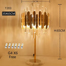 Modern luxury crystal gold floor lamp for living room