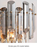Modern luxury crystal gold led wall sconce bedroom light