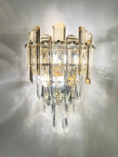Modern luxury crystal gold led wall sconce bedroom light