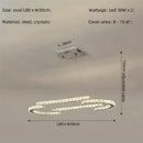 Modern luxury crystal led chandelier – foyer pendant light