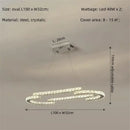 Modern luxury crystal led chandelier – foyer pendant light