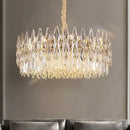 Modern luxury crystal led chandelier stairway villa light