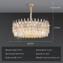 Modern luxury crystal led chandelier stairway villa light