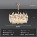 Modern luxury crystal led chandelier stairway villa light