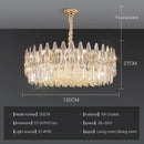 Modern luxury crystal led chandelier stairway villa light