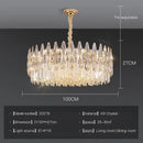 Modern luxury crystal led chandelier stairway villa light