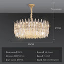 Modern luxury crystal led chandelier stairway villa light