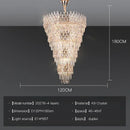 Modern luxury crystal led chandelier stairway villa light