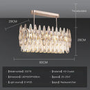 Modern luxury crystal led chandelier stairway villa light