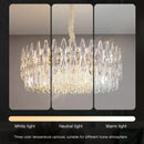Modern luxury crystal led chandelier stairway villa light