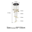 Modern luxury crystal rings chandelier staircase lighting fixture