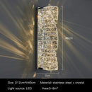 Modern luxury gold and crystal led wall light for living room