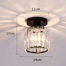 Modern luxury gold & black crystal aisle ceiling light corridor lamp