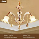 Modern luxury gold crystal ceiling chandelier living room flower light