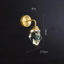 Modern luxury gold crystal led wall sconce bedroom light fixture