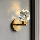 Modern luxury gold crystal led wall sconce bedroom light fixture