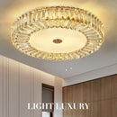 Modern luxury gold crystal round ceiling lamp living room lighting