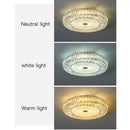 Modern luxury gold crystal round ceiling lamp living room lighting