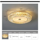 Modern luxury gold crystal round ceiling lamp living room lighting