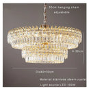 Modern luxury gold double crystal ceiling chandelier living room