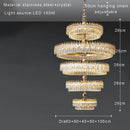 Modern luxury gold double crystal ceiling chandelier living room