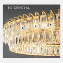 Modern luxury gold double crystal ceiling chandelier living room