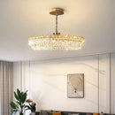Modern luxury gold double crystal ceiling chandelier living room