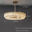 Modern luxury gold double crystal ceiling chandelier living room